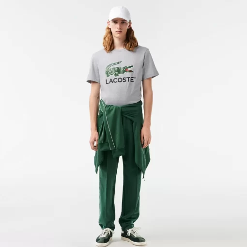 Lacoste T-Shirts-Cotton Jersey Signature Print T-Shirt