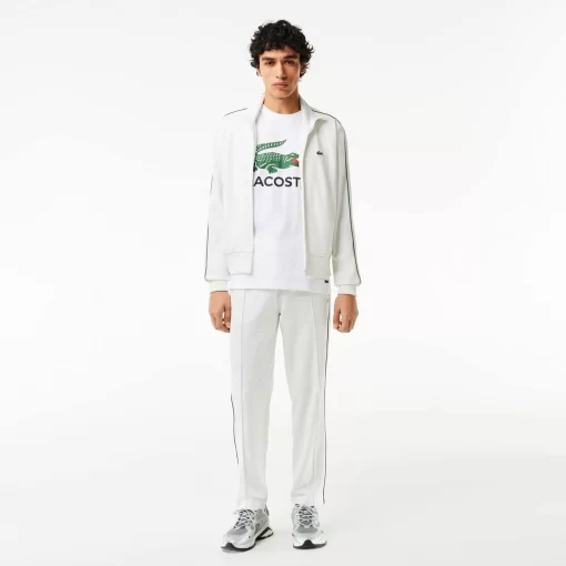 Lacoste T-Shirts-Cotton Jersey Signature Print T-Shirt