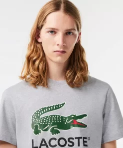 Lacoste T-Shirts-Cotton Jersey Signature Print T-Shirt