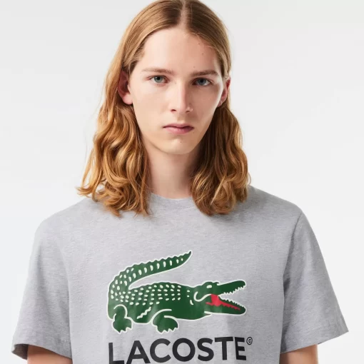 Lacoste T-Shirts-Cotton Jersey Signature Print T-Shirt