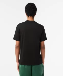 Lacoste T-Shirts-Cotton Jersey Signature Print T-Shirt