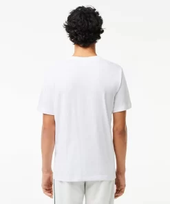 Lacoste T-Shirts-Cotton Jersey Signature Print T-Shirt