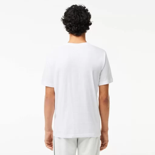 Lacoste T-Shirts-Cotton Jersey Signature Print T-Shirt