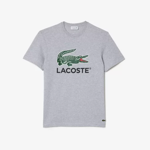 Lacoste T-Shirts-Cotton Jersey Signature Print T-Shirt