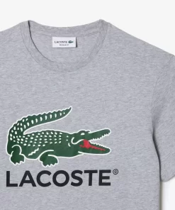 Lacoste T-Shirts-Cotton Jersey Signature Print T-Shirt