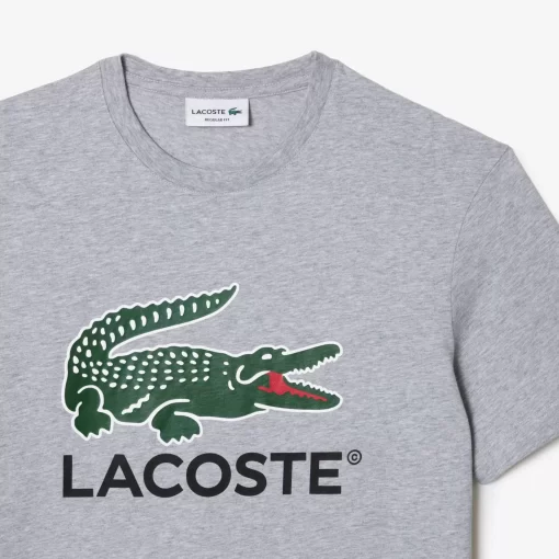 Lacoste T-Shirts-Cotton Jersey Signature Print T-Shirt