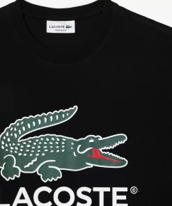 Lacoste T-Shirts-Cotton Jersey Signature Print T-Shirt