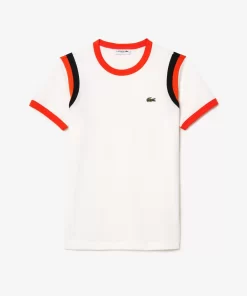 Lacoste T-Shirts-Cotton Pima Jersey Contrast Detail T-Shirt