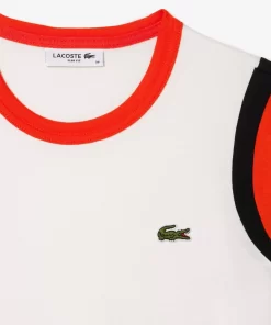 Lacoste T-Shirts-Cotton Pima Jersey Contrast Detail T-Shirt