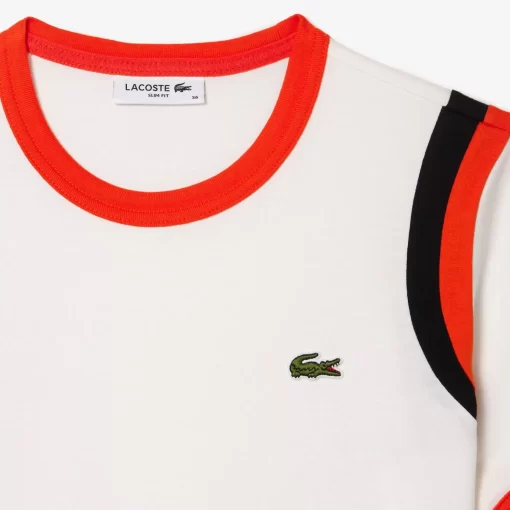 Lacoste T-Shirts-Cotton Pima Jersey Contrast Detail T-Shirt