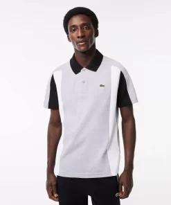 Lacoste Polo Shirts-Cotton Pique Colourblock Polo Shirt