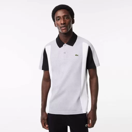 Lacoste Polo Shirts-Cotton Pique Colourblock Polo Shirt