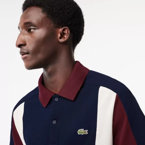 Lacoste Polo Shirts-Cotton Pique Colourblock Polo Shirt