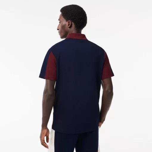 Lacoste Polo Shirts-Cotton Pique Colourblock Polo Shirt