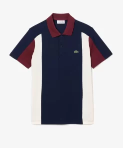 Lacoste Polo Shirts-Cotton Pique Colourblock Polo Shirt