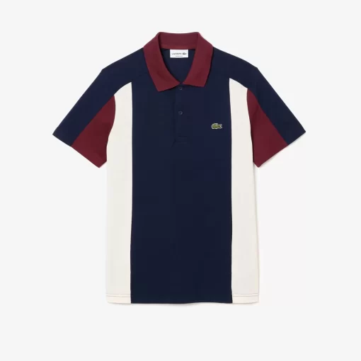 Lacoste Polo Shirts-Cotton Pique Colourblock Polo Shirt