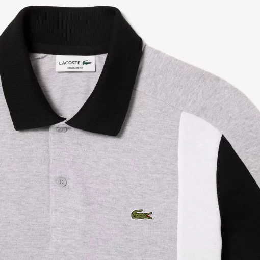 Lacoste Polo Shirts-Cotton Pique Colourblock Polo Shirt