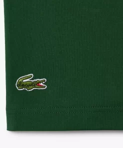 Lacoste T-Shirts-Cotton Pique Effect Slogan Back T-Shirt