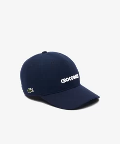 Lacoste Caps & Hats-Cotton Pique Embroidered Croc Cap