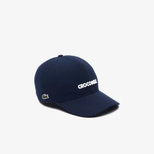 Lacoste Caps & Hats-Cotton Pique Embroidered Croc Cap