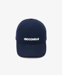 Lacoste Caps & Hats-Cotton Pique Embroidered Croc Cap