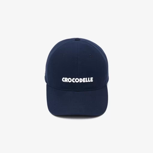 Lacoste Caps & Hats-Cotton Pique Embroidered Croc Cap