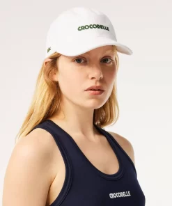 Lacoste Caps & Hats-Cotton Pique Embroidered Croc Cap