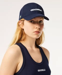 Lacoste Caps & Hats-Cotton Pique Embroidered Croc Cap