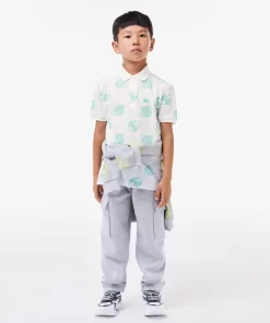 Lacoste Boy Clothing-Cotton Pique Print Polo Shirt