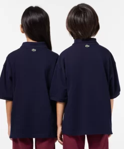 Lacoste Girl Clothing-Cotton Pique Print Polo Shirt