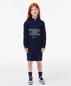 Lacoste Girl Clothing-Cotton Printed Sweatshirt Dress