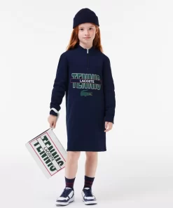 Lacoste Girl Clothing-Cotton Printed Sweatshirt Dress