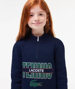 Lacoste Girl Clothing-Cotton Printed Sweatshirt Dress