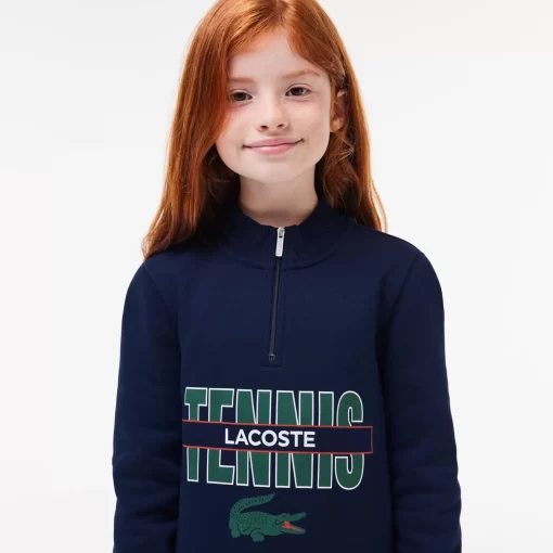 Lacoste Girl Clothing-Cotton Printed Sweatshirt Dress