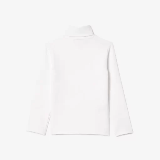 Lacoste Girl Clothing-Cotton Roll Neck Long Sleeved T-Shirt