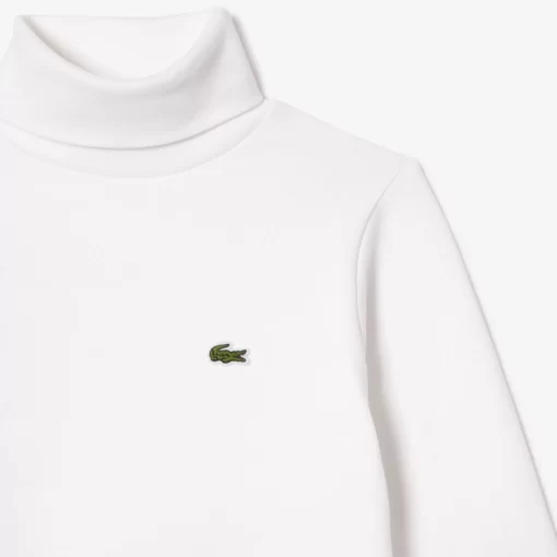 Lacoste Girl Clothing-Cotton Roll Neck Long Sleeved T-Shirt