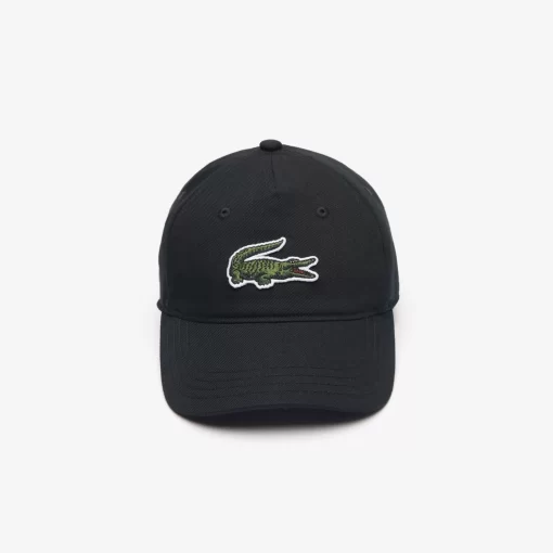 Lacoste Accessories-Cotton Twill Cap With Large Crocodile