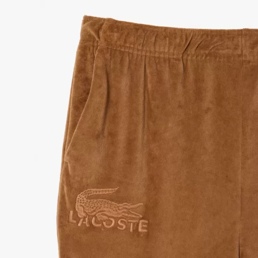 Lacoste Underwear & Lounge Wear-Cotton Velvet Lounge Pants