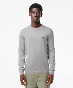 Lacoste Knitwear-Crew Neck Cotton Sweater