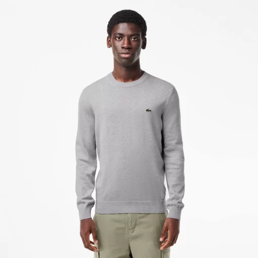 Lacoste Knitwear-Crew Neck Cotton Sweater