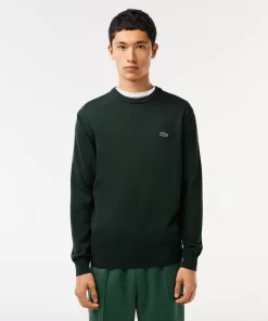 Lacoste Knitwear-Crew Neck Cotton Sweater