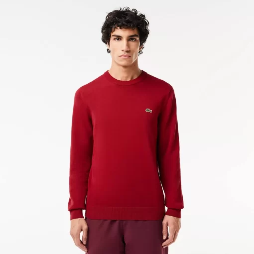 Lacoste Knitwear-Crew Neck Cotton Sweater