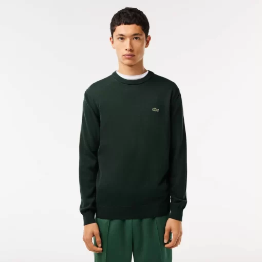 Lacoste Knitwear-Crew Neck Cotton Sweater