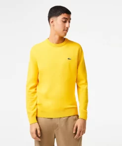 Lacoste Knitwear-Crew Neck Cotton Sweater