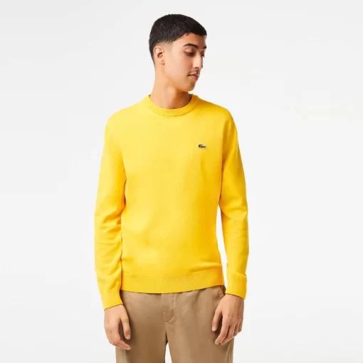 Lacoste Knitwear-Crew Neck Cotton Sweater