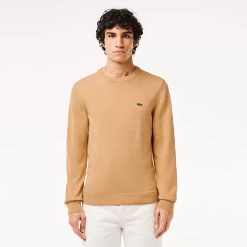 Lacoste Knitwear-Crew Neck Cotton Sweater