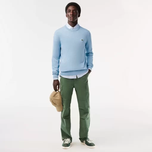 Lacoste Knitwear-Crew Neck Cotton Sweater