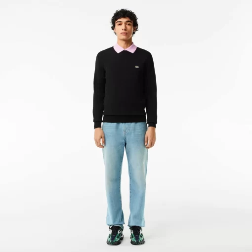 Lacoste Knitwear-Crew Neck Cotton Sweater