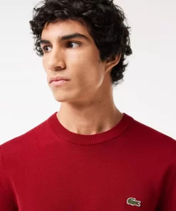 Lacoste Knitwear-Crew Neck Cotton Sweater