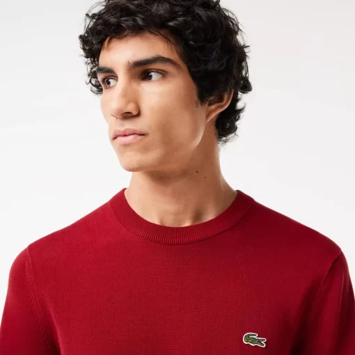 Lacoste Knitwear-Crew Neck Cotton Sweater